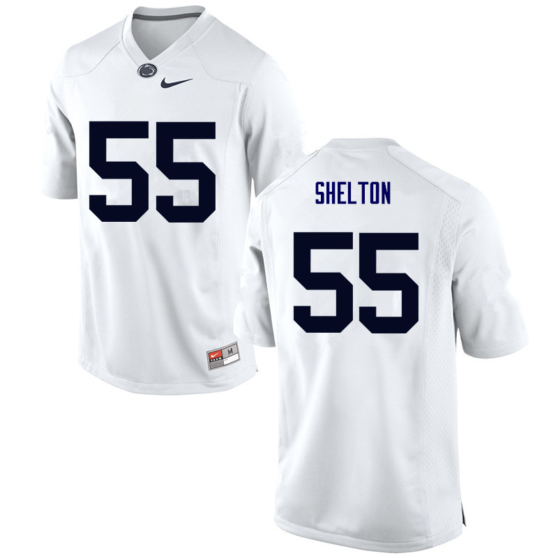 Men Penn State Nittany Lions #55 Antonio Shelton College Football Jerseys-White